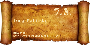 Tury Melinda névjegykártya