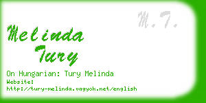 melinda tury business card